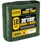 Core Tarps Heavy Duty Tarp, 50 ft L x 0.5 mm H x 30 ft W, 10 Mil, Green/Black, Polyethylene CT-603-30X50 - alternate 1